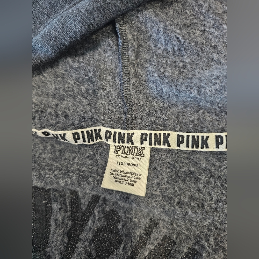 Rare PINK Victoria’s Secret New York Statue of Liberty Sequin Full Zip L Hoodie - Picture 6 of 6